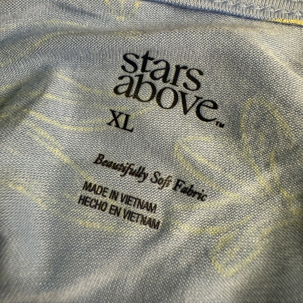 stars above blue yellow floral pajama lounge shorts & tank top set - size xl - Picture 9 of 16